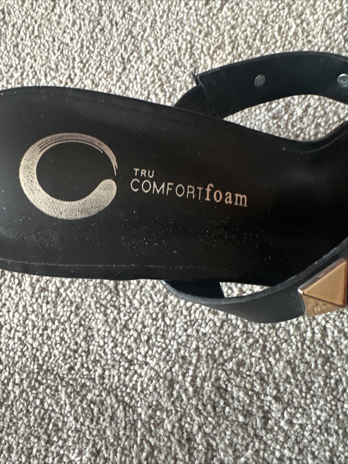 Tru Comfort Foam Black Sandals Classy! Sophisticated!