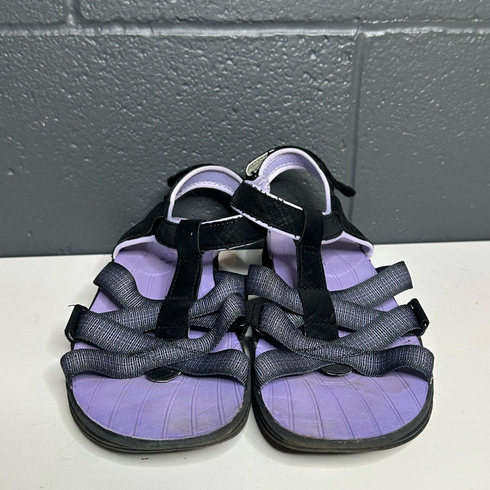 JSport Brand – Sandals – Black and Purple Strappy Sandals – Women’s size 9