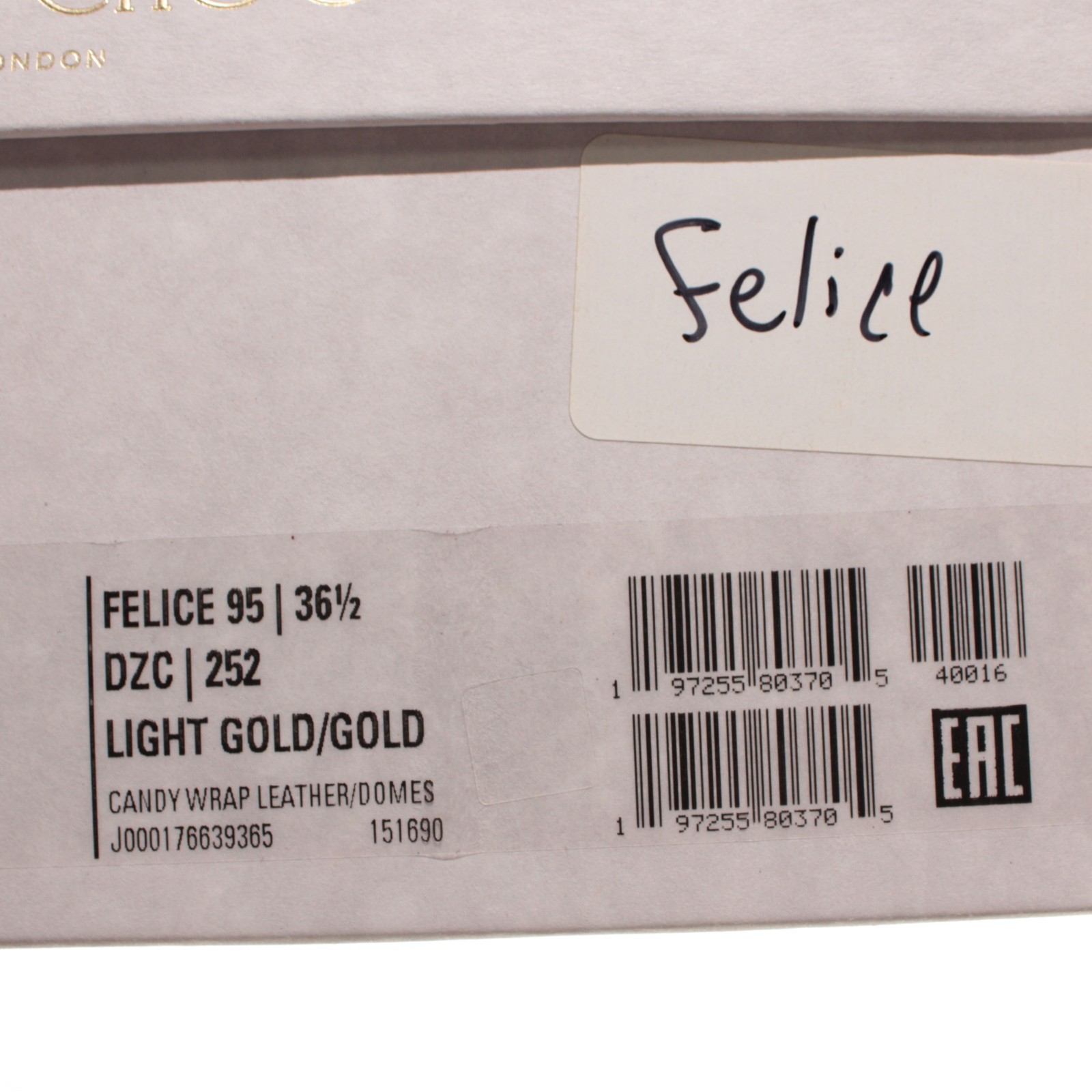 Jimmy Choo NWB Felice 95 Heeled Sandals Size 36.5 (US 6.5) in Gold Leather