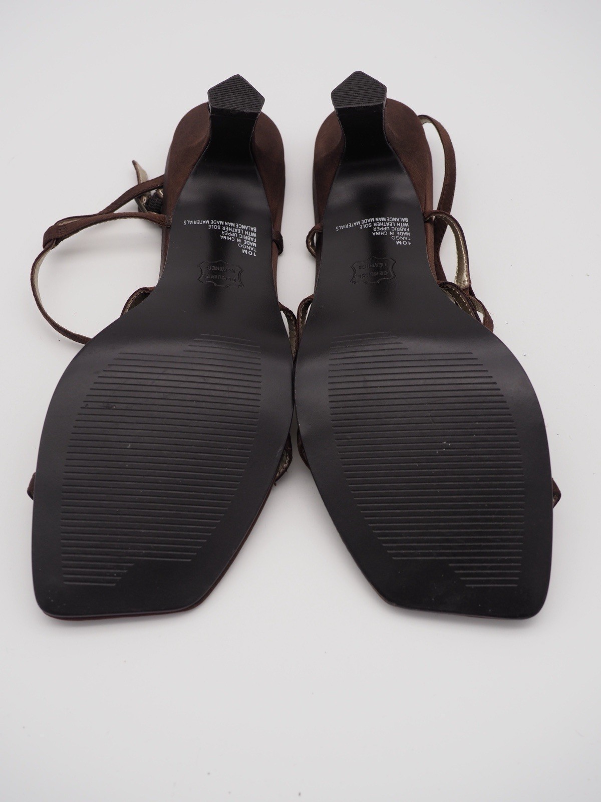 Vintage Tango Sandals CARLOS by Carlos Santana Brown Strappy Square Toe 10M