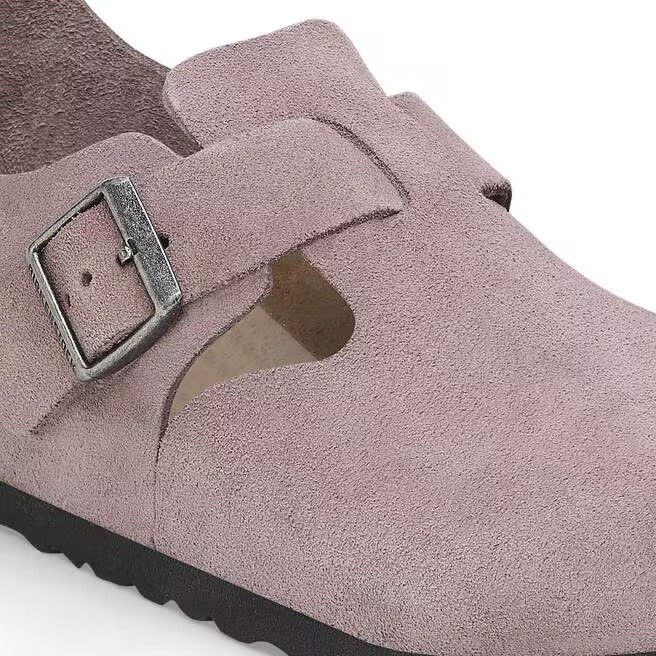 Birkenstock London Suede Leather Faded Purple EU39/W8-8.5 Medium/Narrow NWT
