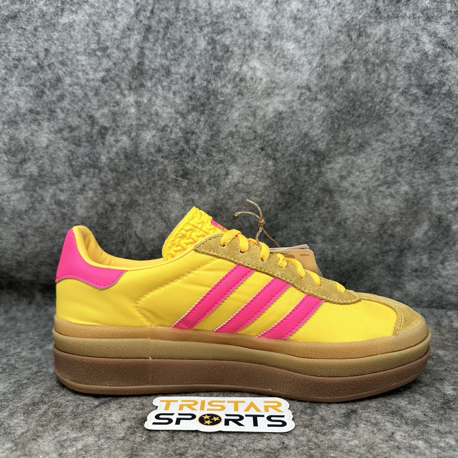Adidas Gazelle Bold Shoes Womens Size 9 Yellow Pink Platform Sneakers IG4387