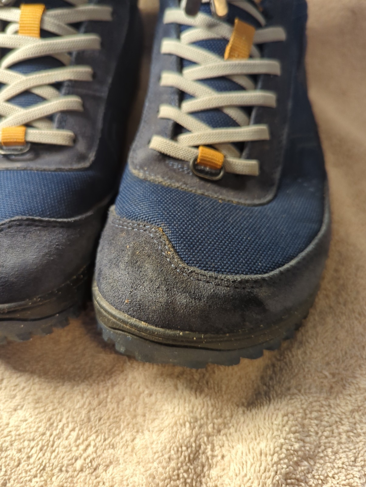 Xero Shoes Ridgeway Waterproof Hiking Boots Trail Womens Size 9.5 Blue Yellow