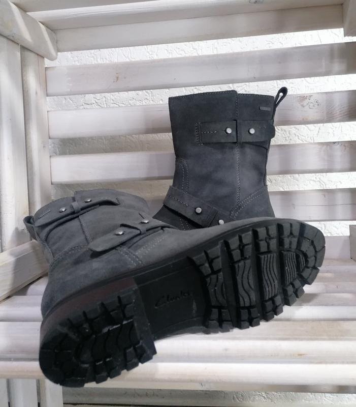 ladies clarks boots grey suede 37.5