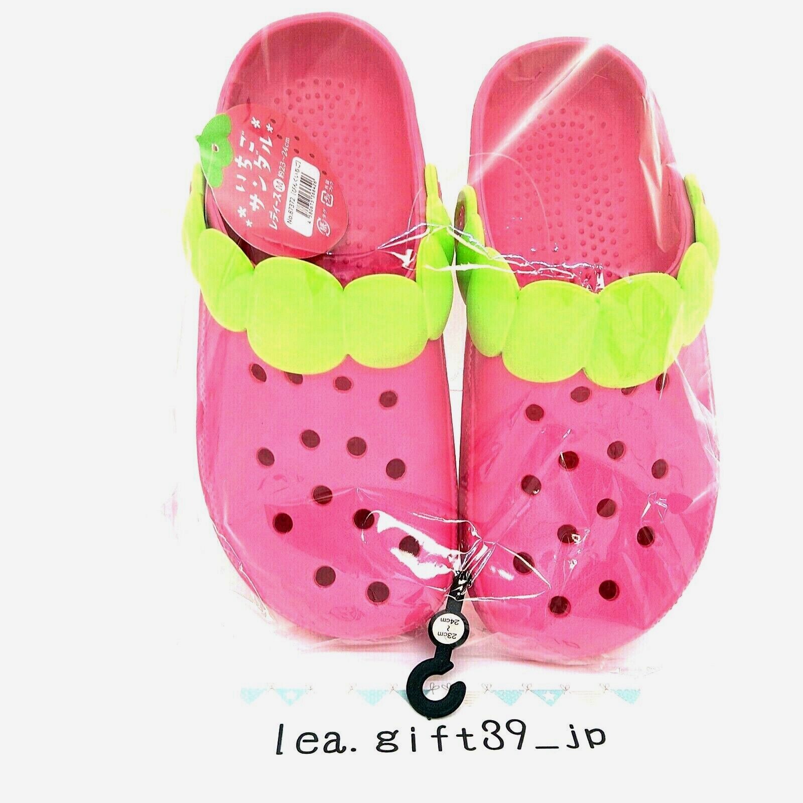 Strawberry Sandals Fruit Slippers Shoes Clog 2 Colors and 2 Sizes From Japan New