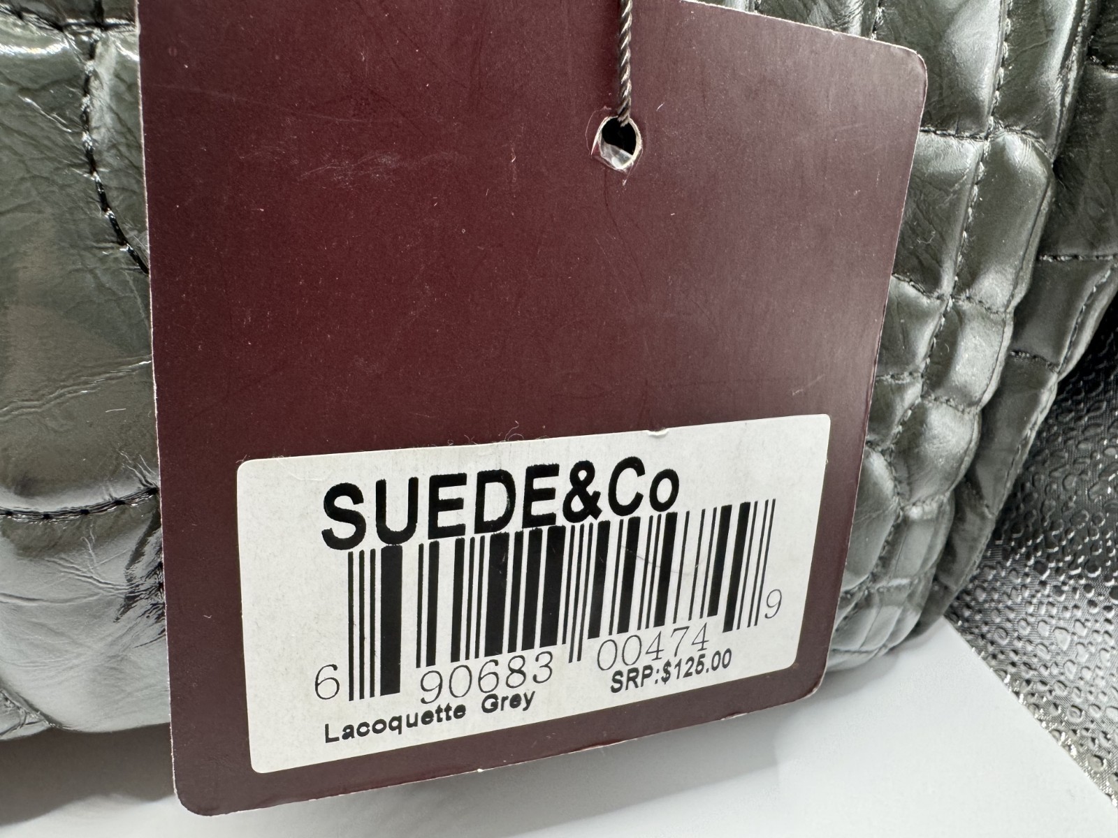 Suede & Co. Lacoquette Grey Purse. Some Damages See Pictures