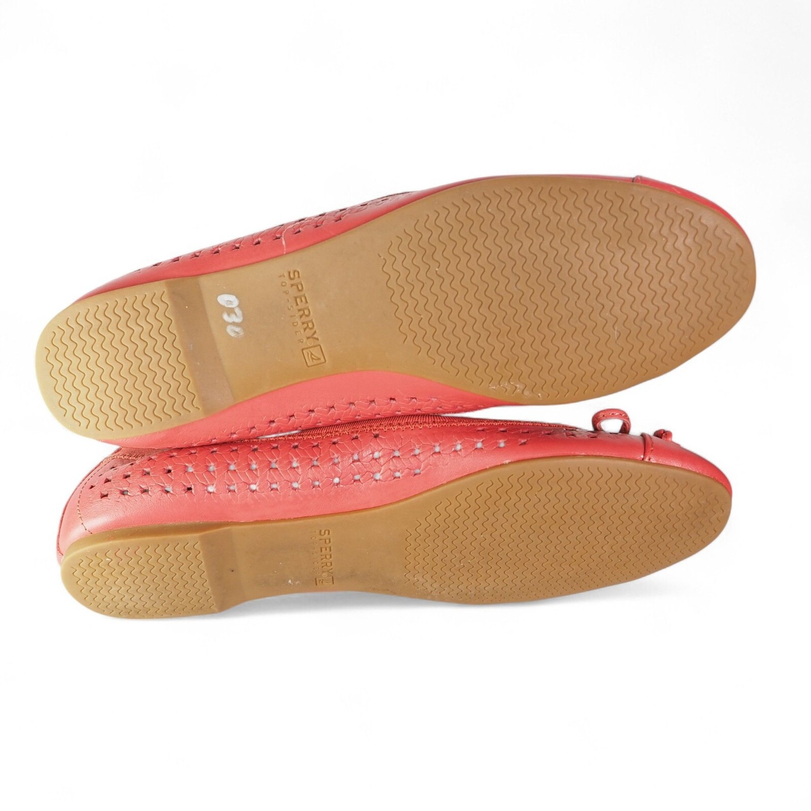Sperry Top-Sider Elise Perforated Ballet Flats Salmon Pink STS93221 Women’s 8M