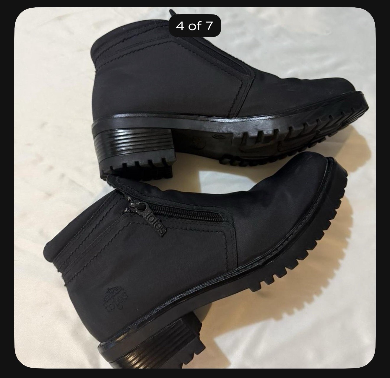 Totes Women’s Black Waterproof Ankle Bootie Zip Square Toe 9M