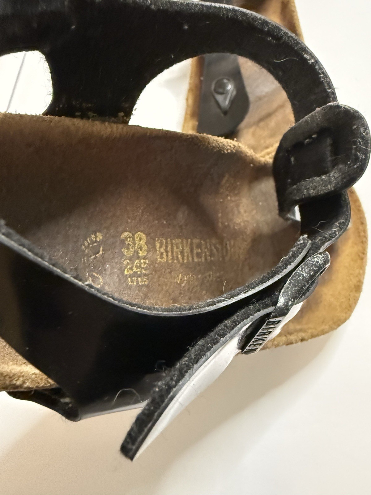 Birkenstock Women’s Kairo Sandal Patent Black Size EU 38 US 7 – 7 1/2