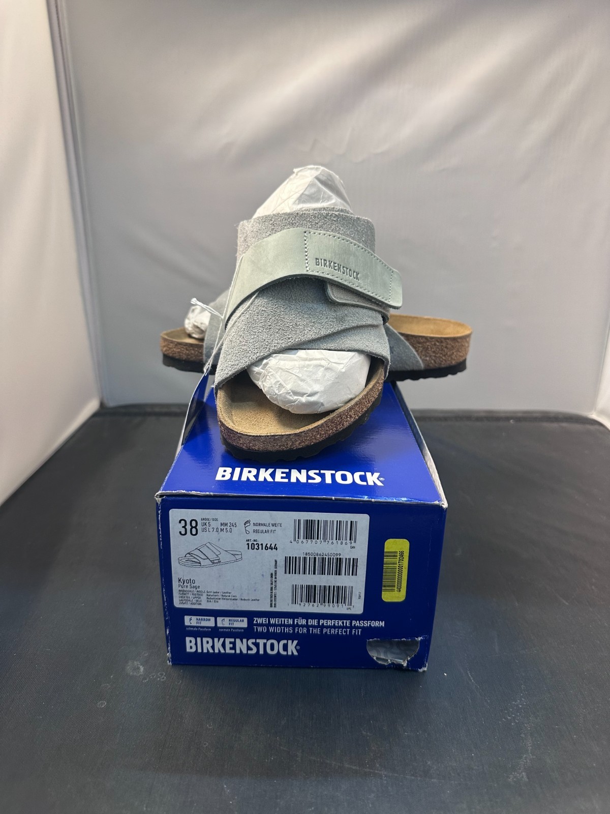 Birkenstock Kyoto Slide Sandals – Pure Sage US, Women’s 7–7.5 / US Men’s 5
