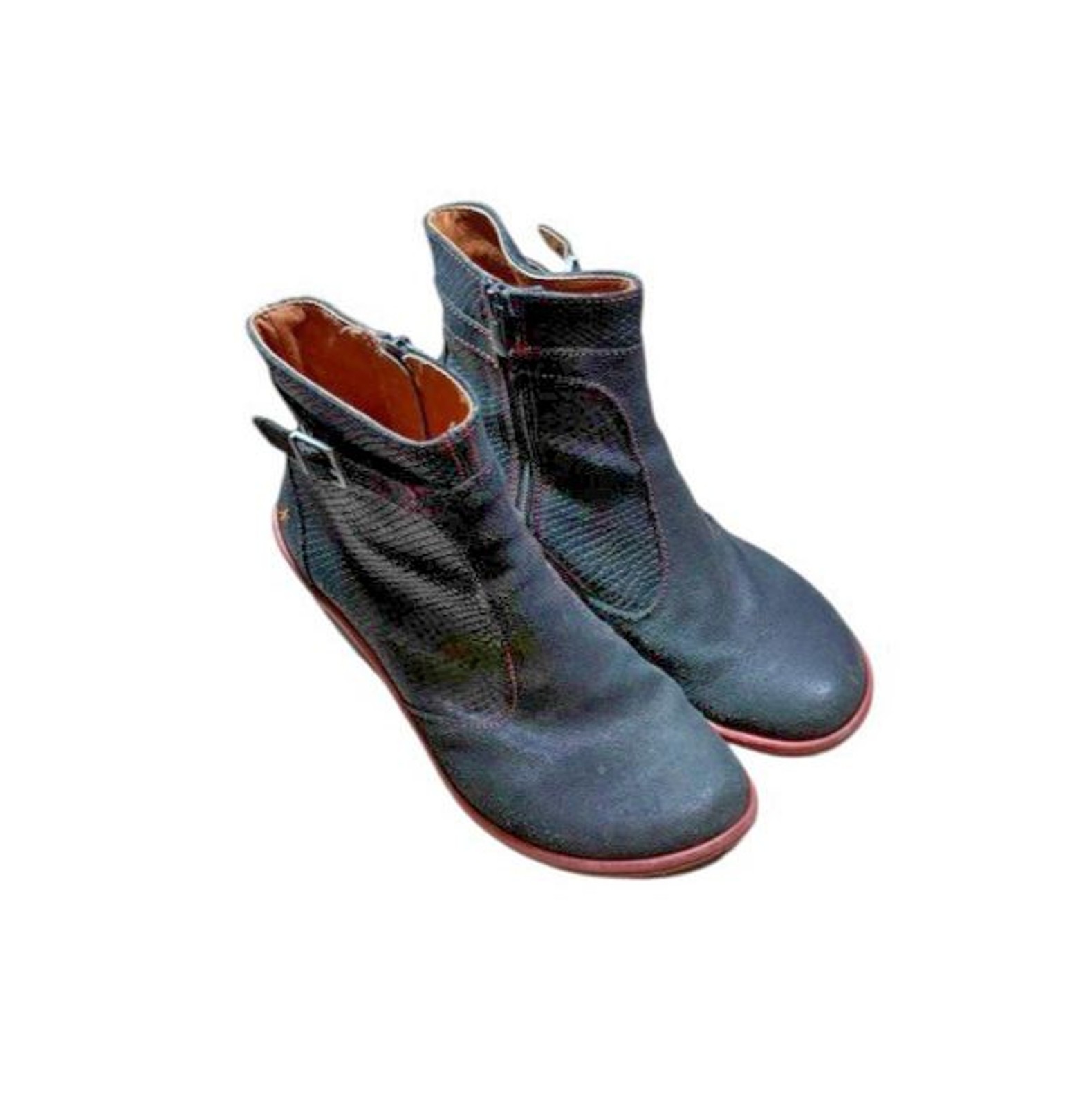 ART The Art Company Womens Size 40/9 Black Leather Zip Wedge Heel Bootie Boots
