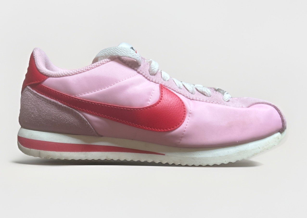 6.5 WOMEN’S NIKE CORTEZ TXT HF9994-600 SOFT PINK / WHITE RUNNING SNEAKERS