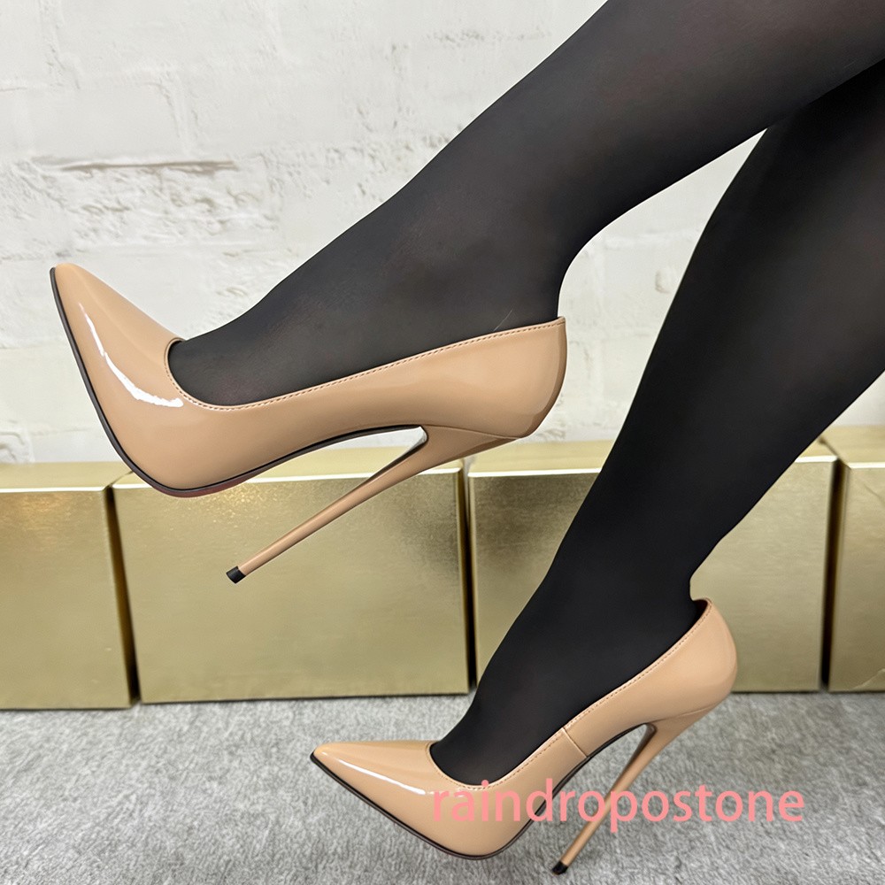 14cm 16cm Ultra High Heels Unisex Pointed Toe Black Inside Pumps Sexy Stilettos