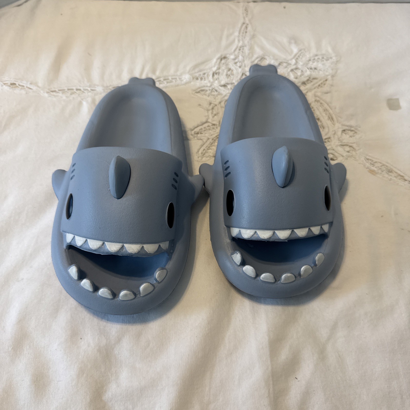 Blue Shark 3D Shark Slip-On Women’s Slippers Blue Rubber EU 36-37 US 6-6.5