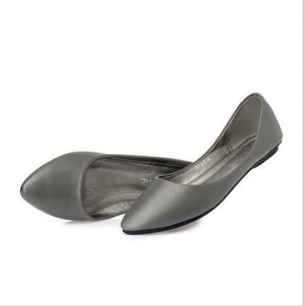 Women’s Candy Leather Shoes Flat Loafers Pointed Toe Ballet Formal Fashion Chic
