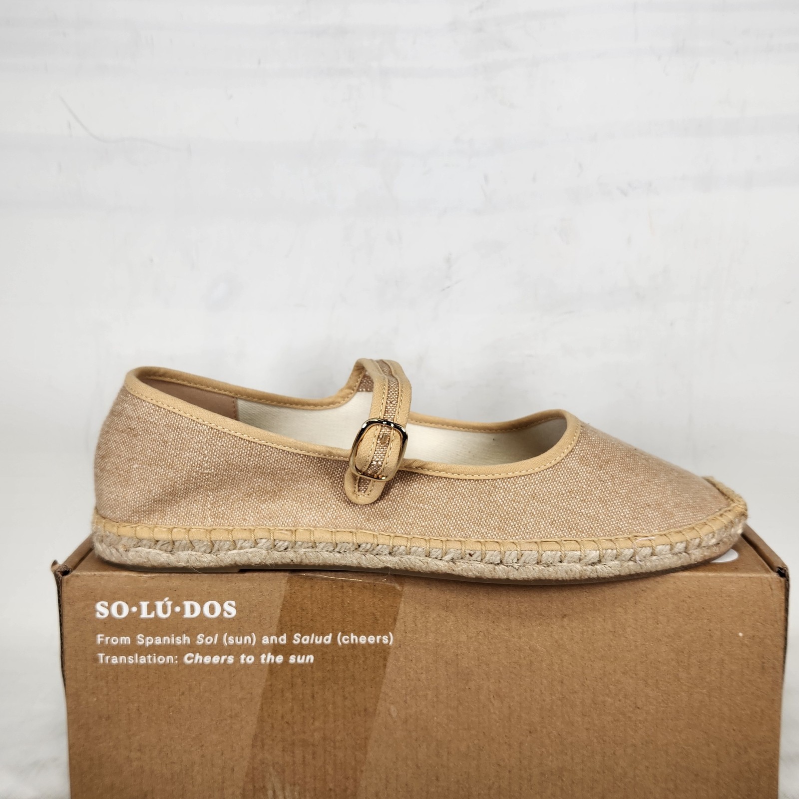 Size 11-11.5 – SOLUDOS The Mary Jane Espadrilles – Safari Brown – Womens