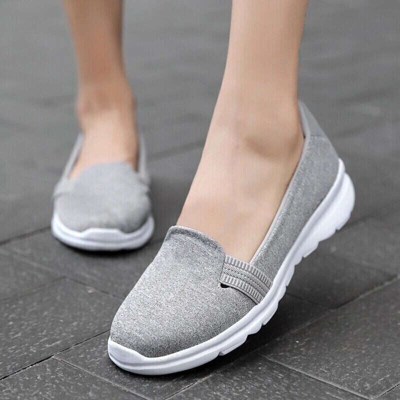 Women Fashion Loafers Shoes Comfortable Sock Slip-on Ballerina Wedge Shoes size