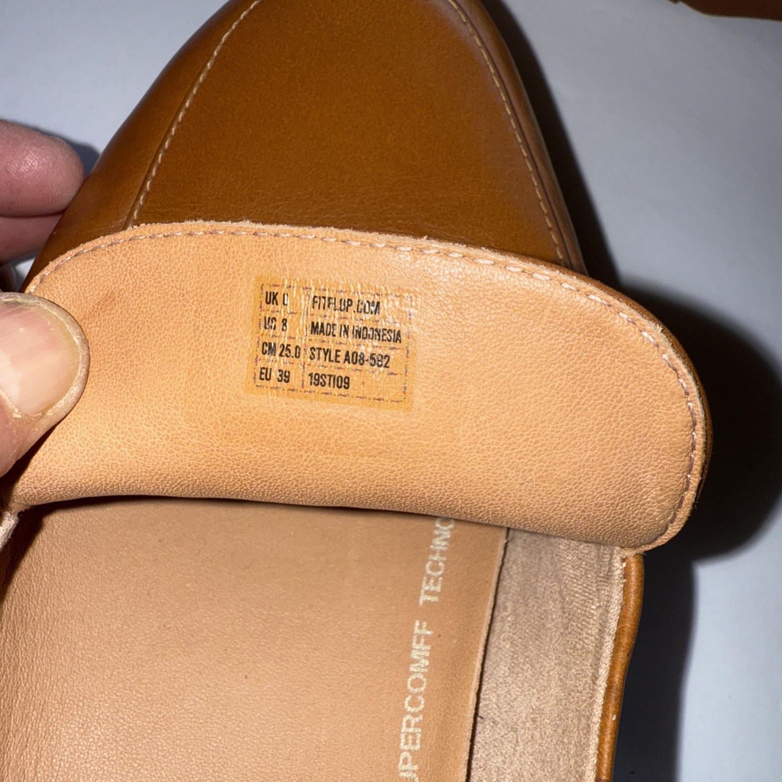 Fiftlop Women’s Brown Size 8 Leather Slipons Shoes Made In Indonesia