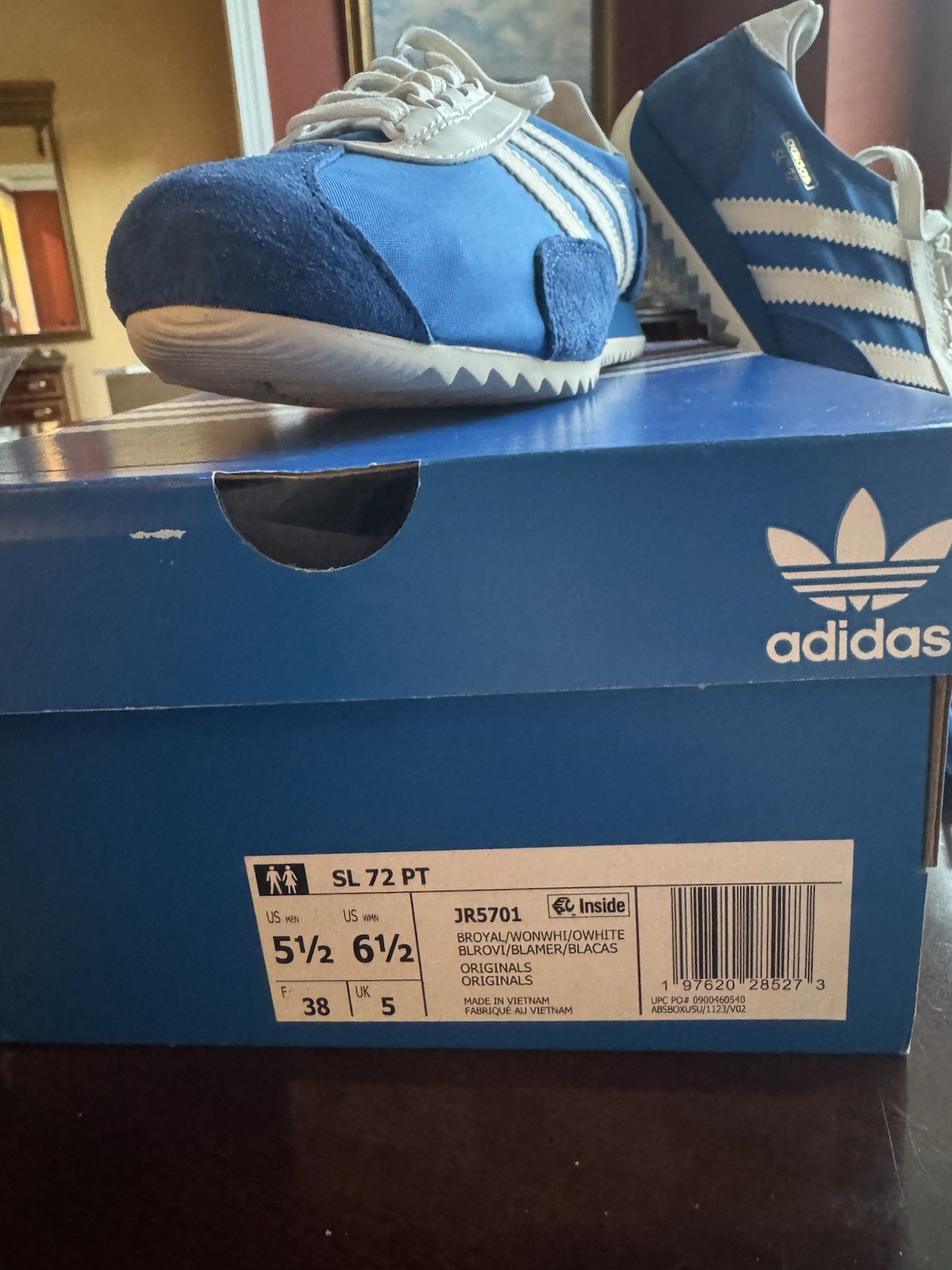 adidas Classic running shoes women OG SL 72 PT 6.5 New Blue