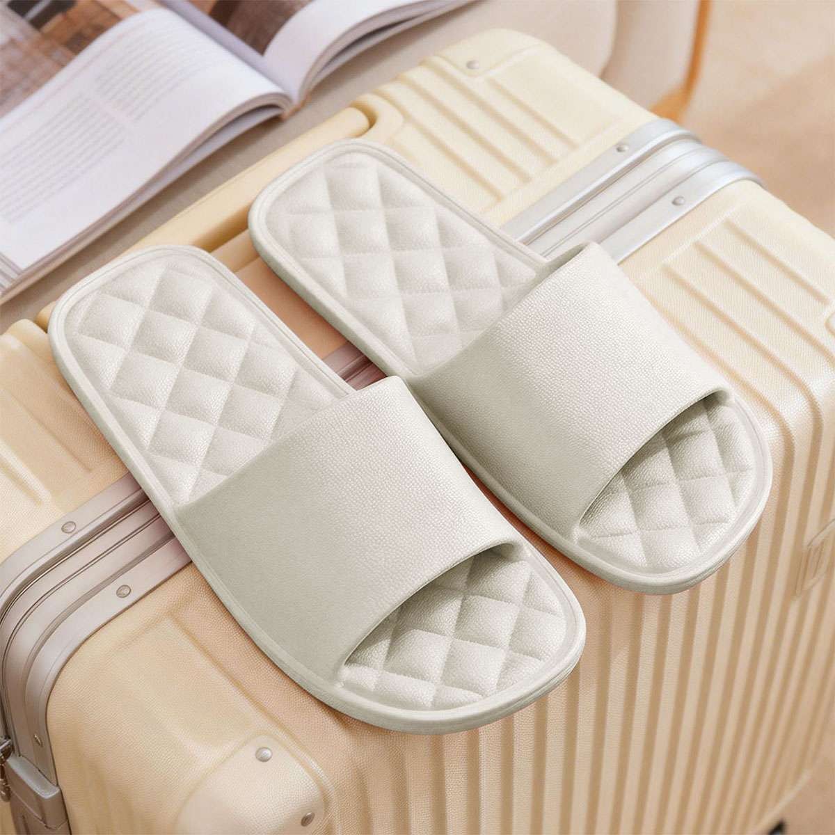 Non Slip Shower Plastic Slippers Couple Unisex Indoor Hotel Bathroom Sandals EVA