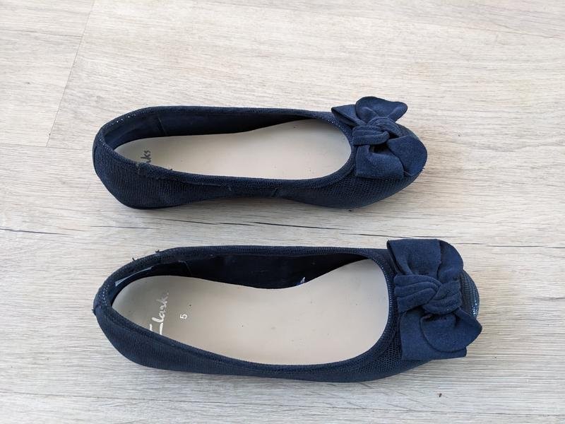 ladies clarks heels navy leather 38 #7A30