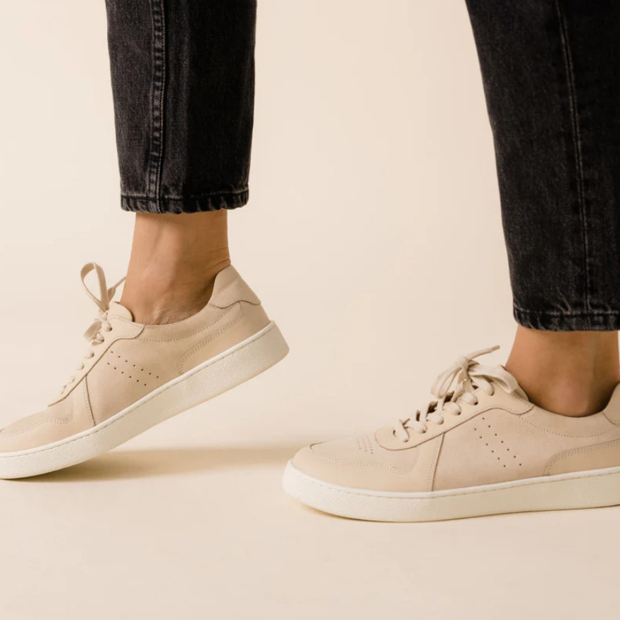 AUTH Nisolo Bria Go-To Court Sneaker Women’s Bone Leather Comfort Casual Shoes