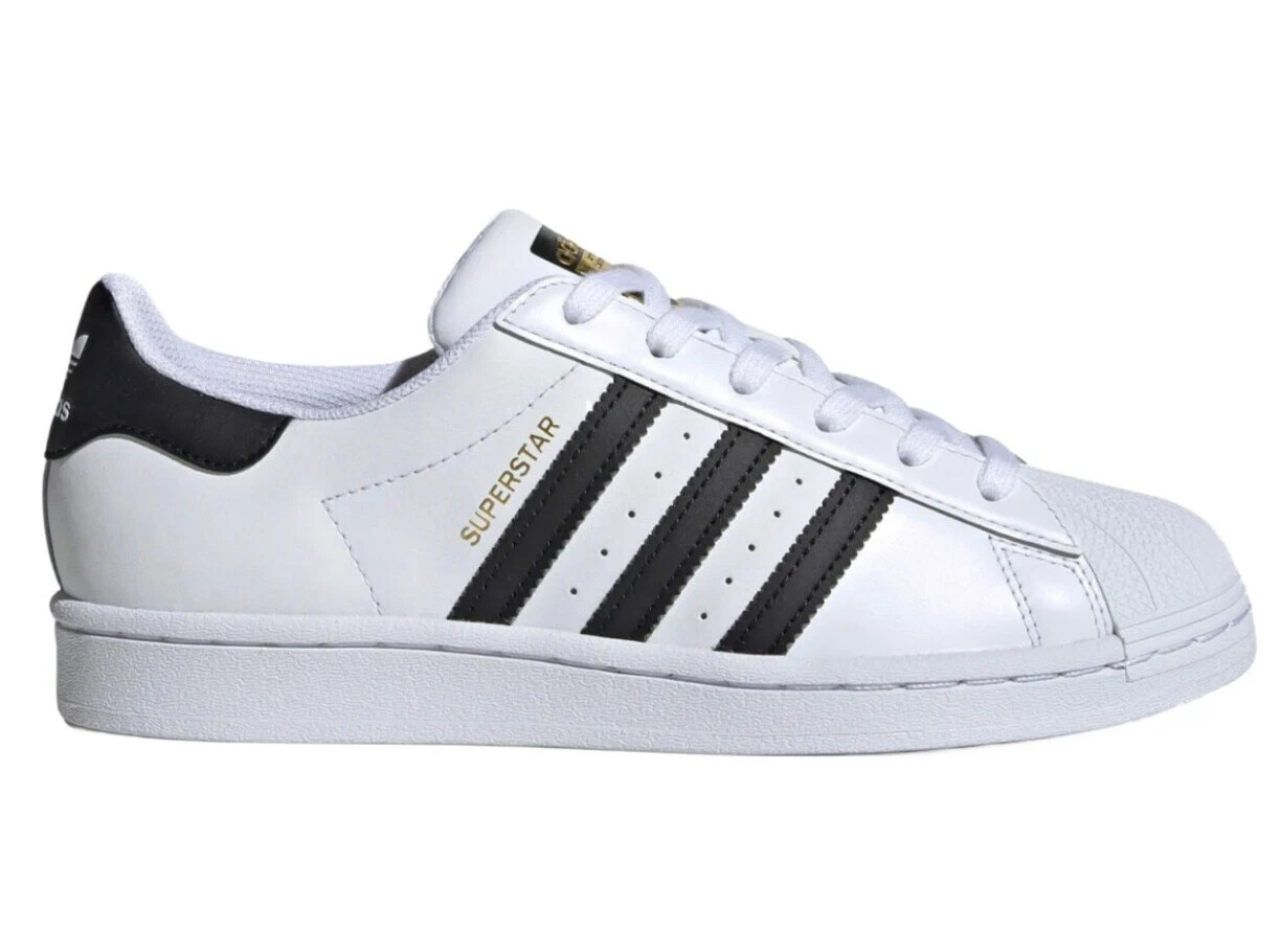 Adidas Superstar White Black Leather Shell Toe Shoes FV3284 Womens Size