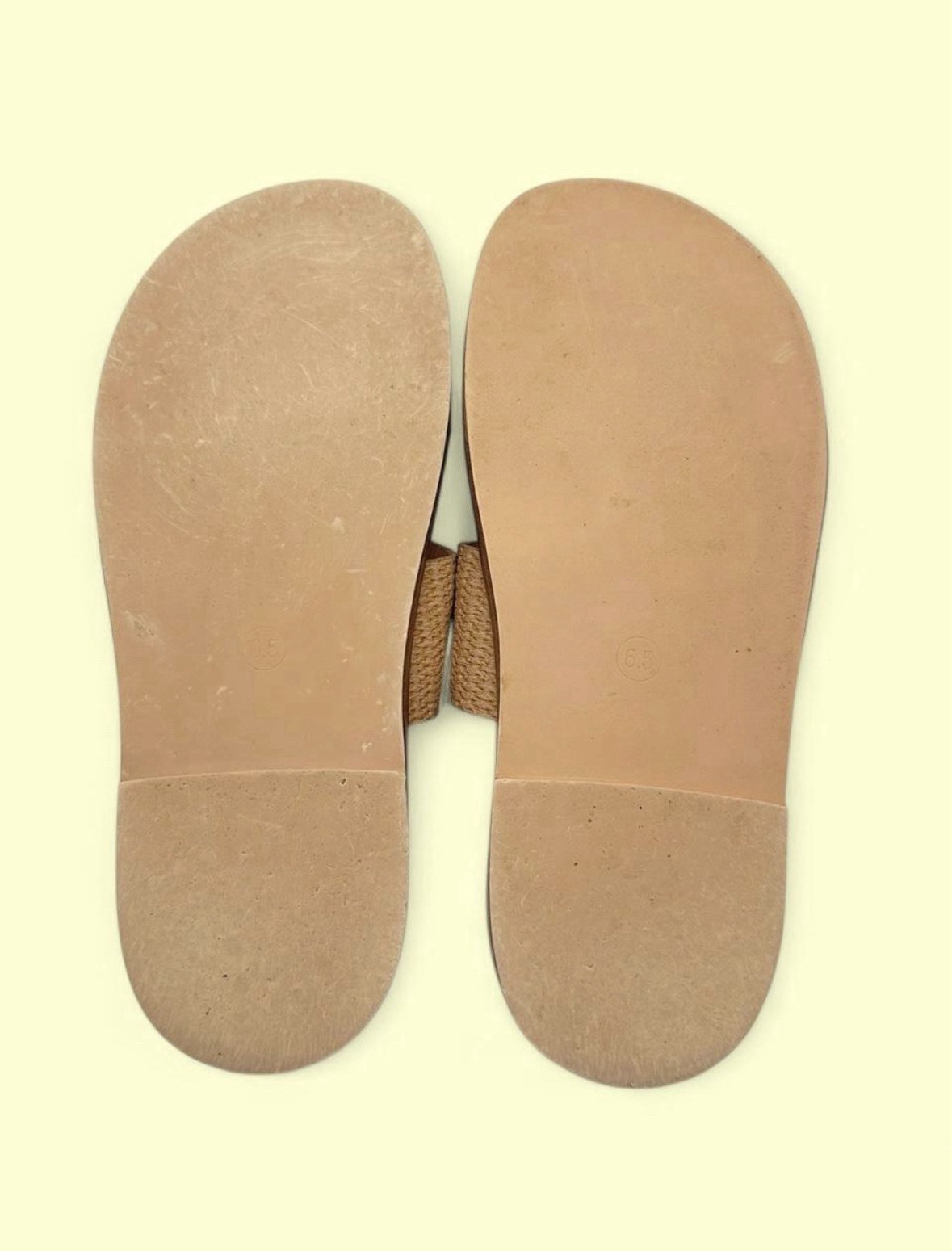 Joie Nimble Nell Double Strap Slide Beachy Sandals Size 6.5 Tan Brown Raffia