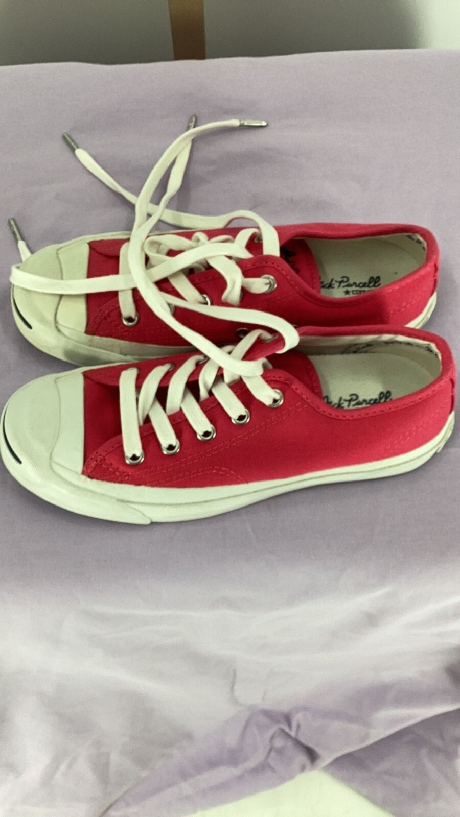 44. Pink Canvas Converse Jack Purcell Sneakers Women’s Size 5 Men’s Size 3.5