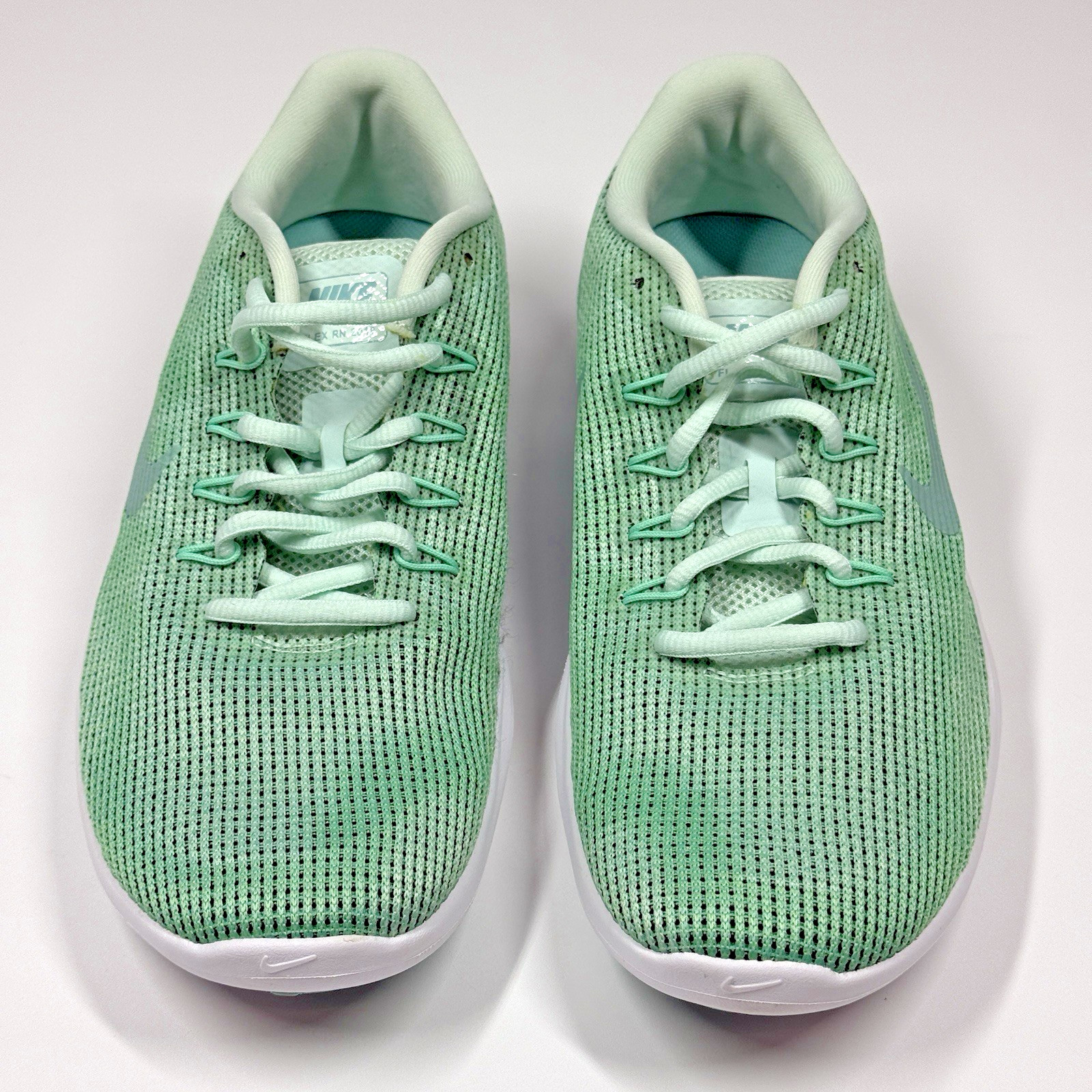 Nike Flex RN 2018 RN Running Shoes Womens 10 Mint Green Mesh Sneakers AA7408-300