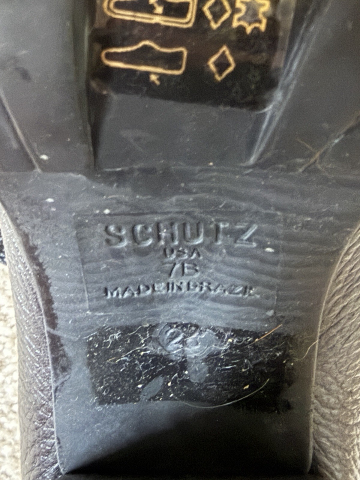 Schutz Black Leather Boots Size 7