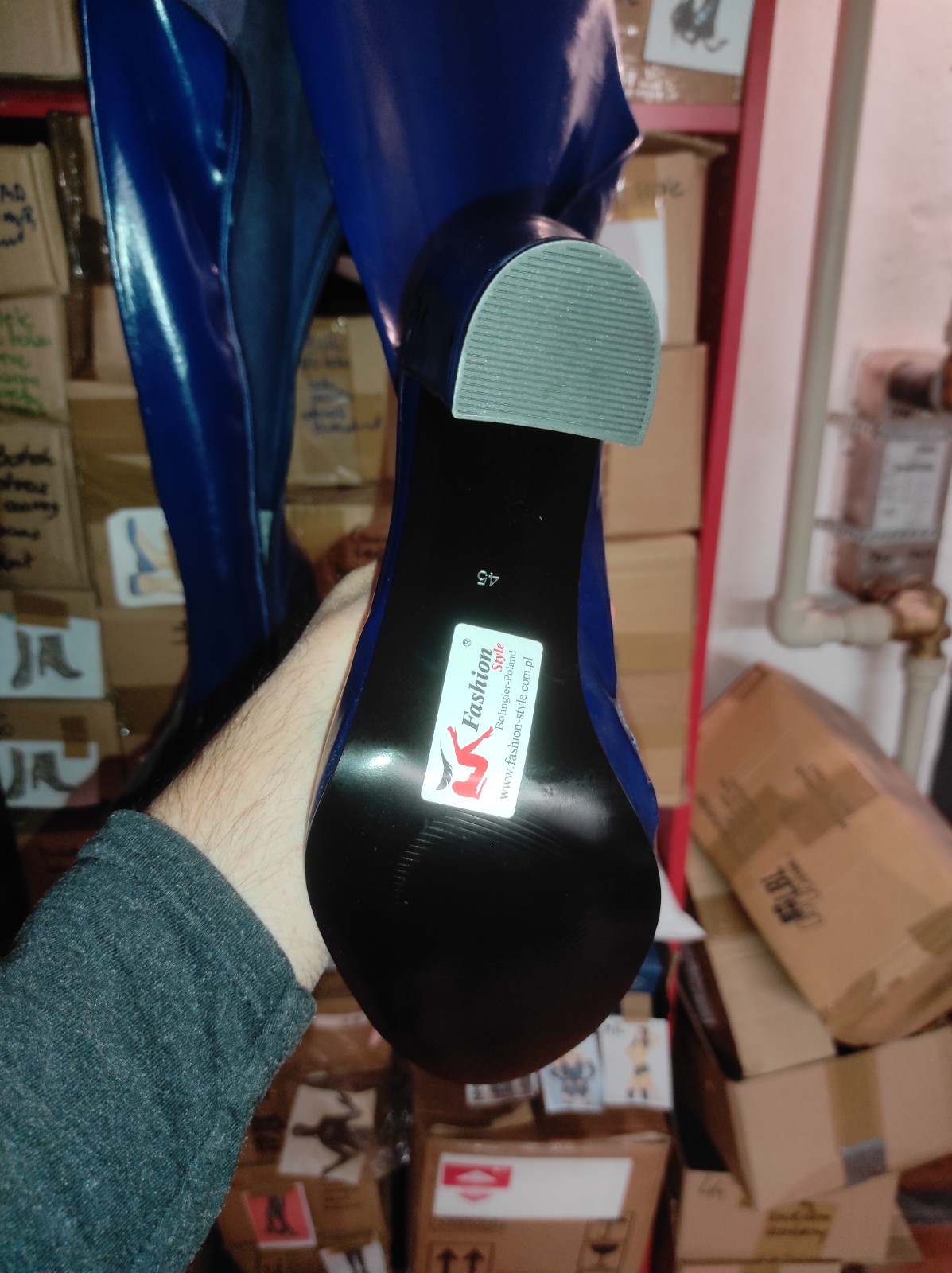 Handmade Rubber Boots Knee High Many Colours Heel 11cm Block – 41-47