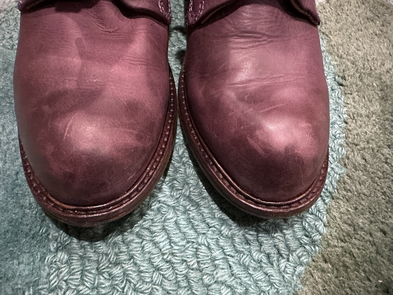 Fluevog EXCELLENT Adriana Nuni purple leather lace-up heeled boot – 11