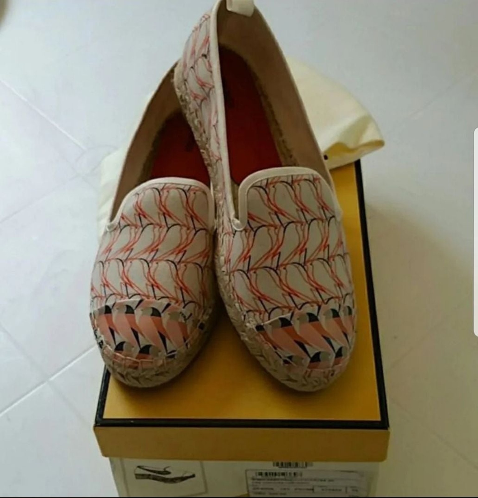 Fendi Womens Espadrille Size 36 Chic Feminine Casual Trendy Summer Birds Print