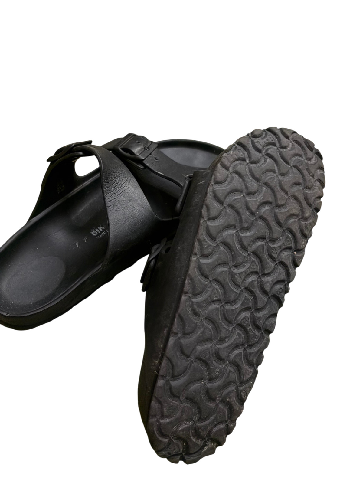 Birkenstock Women’s 9 Black Plastic Waterproof Cross Strap Slide Sandals 250