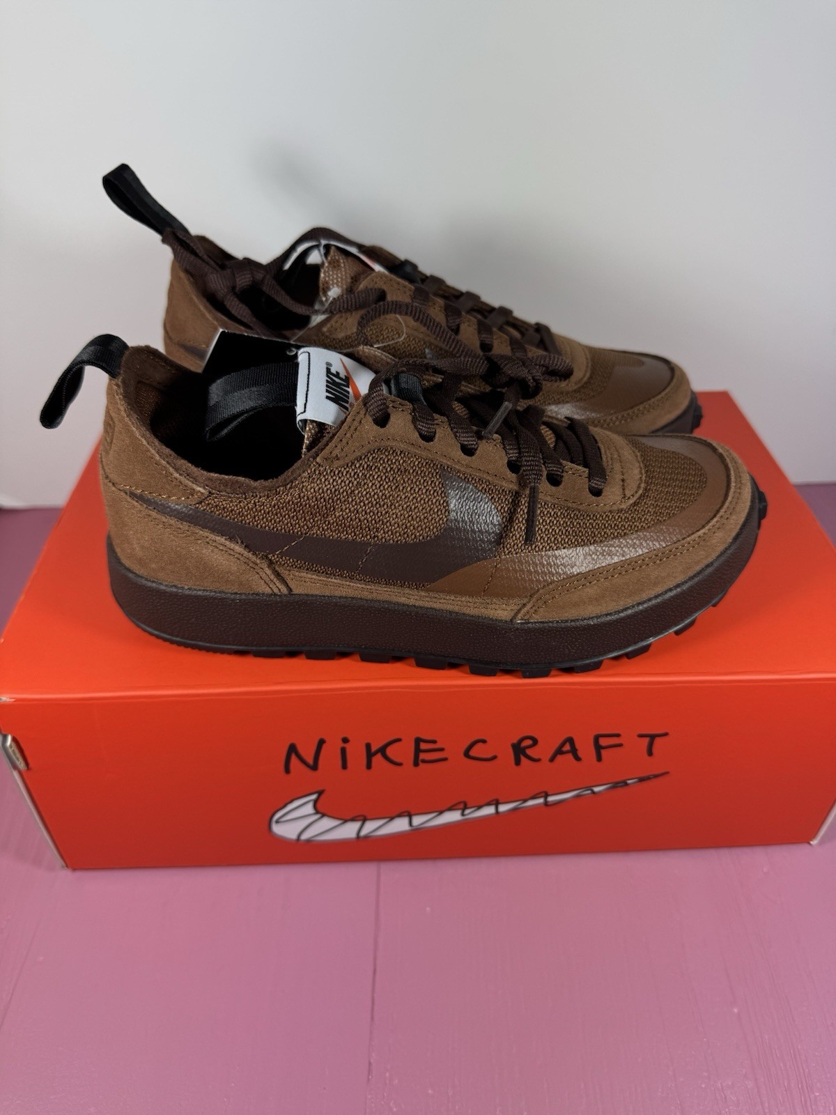 🌻 5w/3.5m Nike NikeCraft General Purpose Shoe Tom Sachs Low Top Brown Sneaker