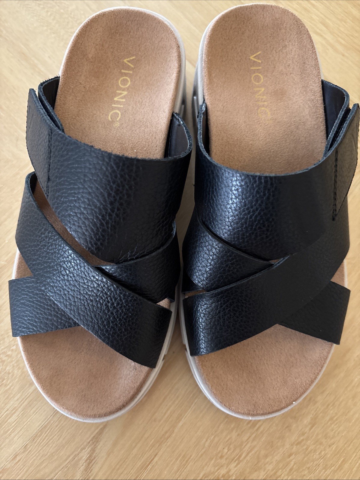 Vionic Uptown Sunset Womens Sandals Black Nubuck USA 6, UK 36,
