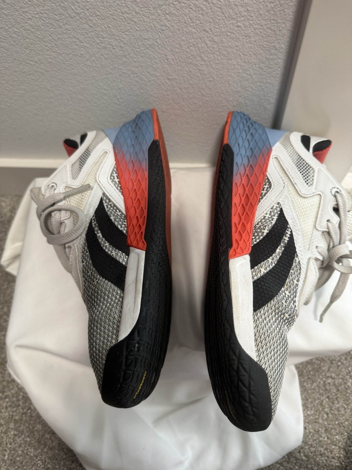 Reebok Nano X Women Training Sneakers Gray Black Red Blue Low Top Lace-Up FZ5816