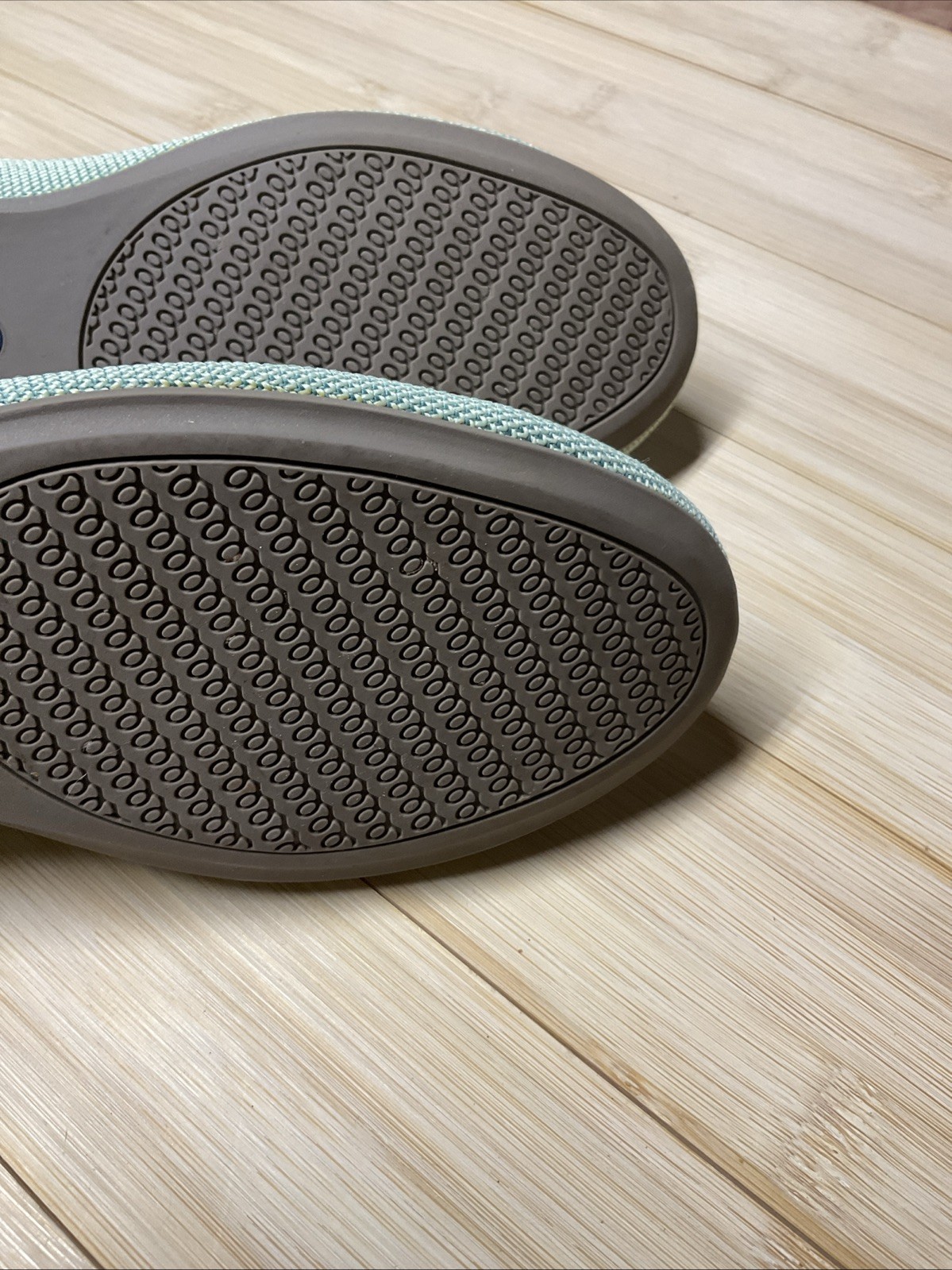 Rothy’s Women’s Size 8 Knit Slip-On Flats Green/Blue Lightweight Logo N w/o Box