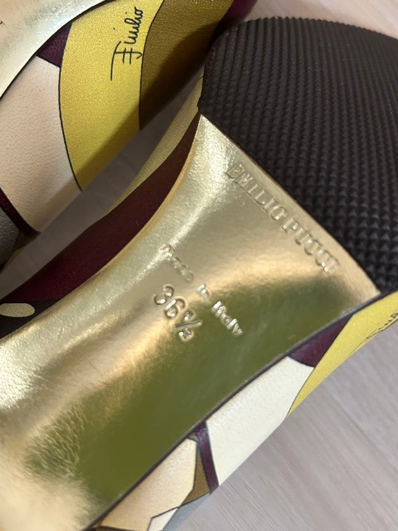 Emilio Pucci Heeled Pumps Multicolor Pointed Toe Size 36.5 Women’s From Japan
