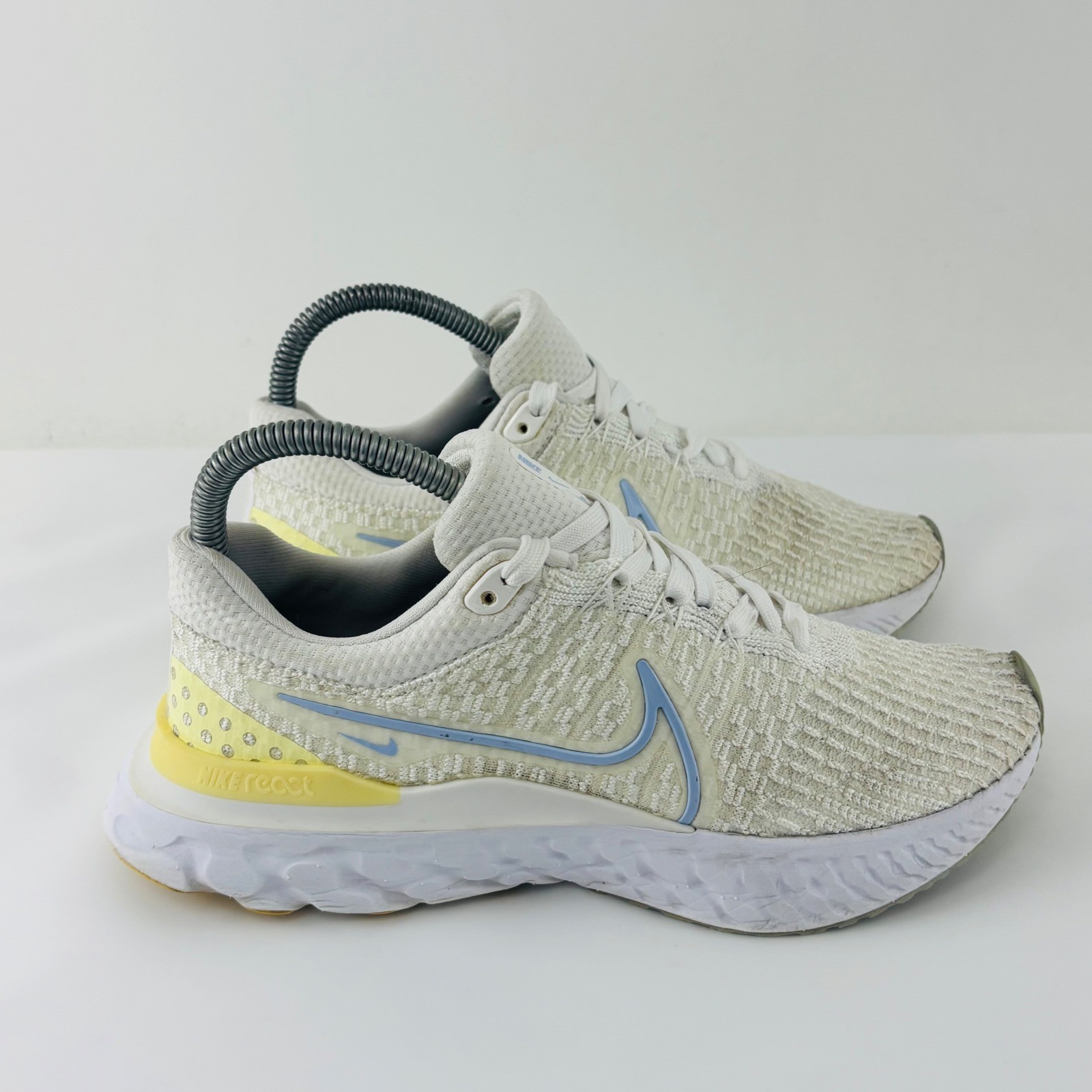 Nike React Infinity Run Flyknit 2 Womens 7.5 Sail Yellow Blue DD3024-100