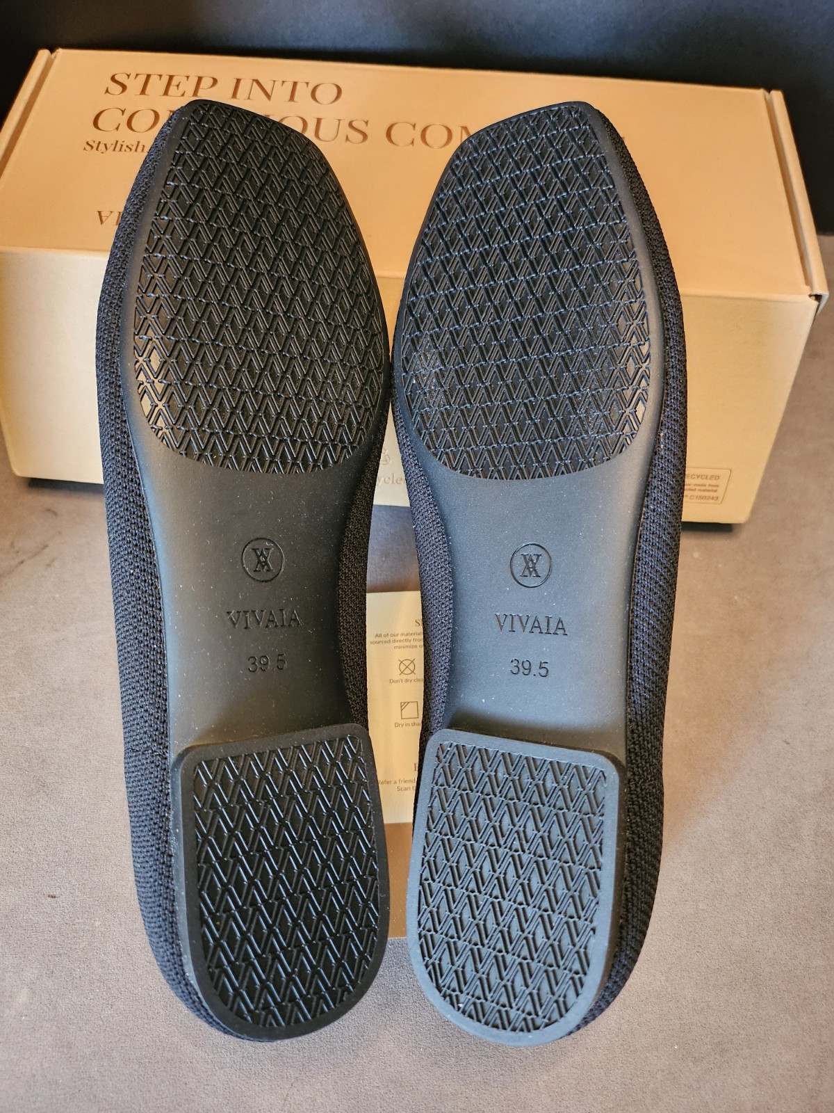 VIVAIA Margot 2.0 Black Cheetah Square-Toe V-Cut Flats Shoes EU 39.5 NIB