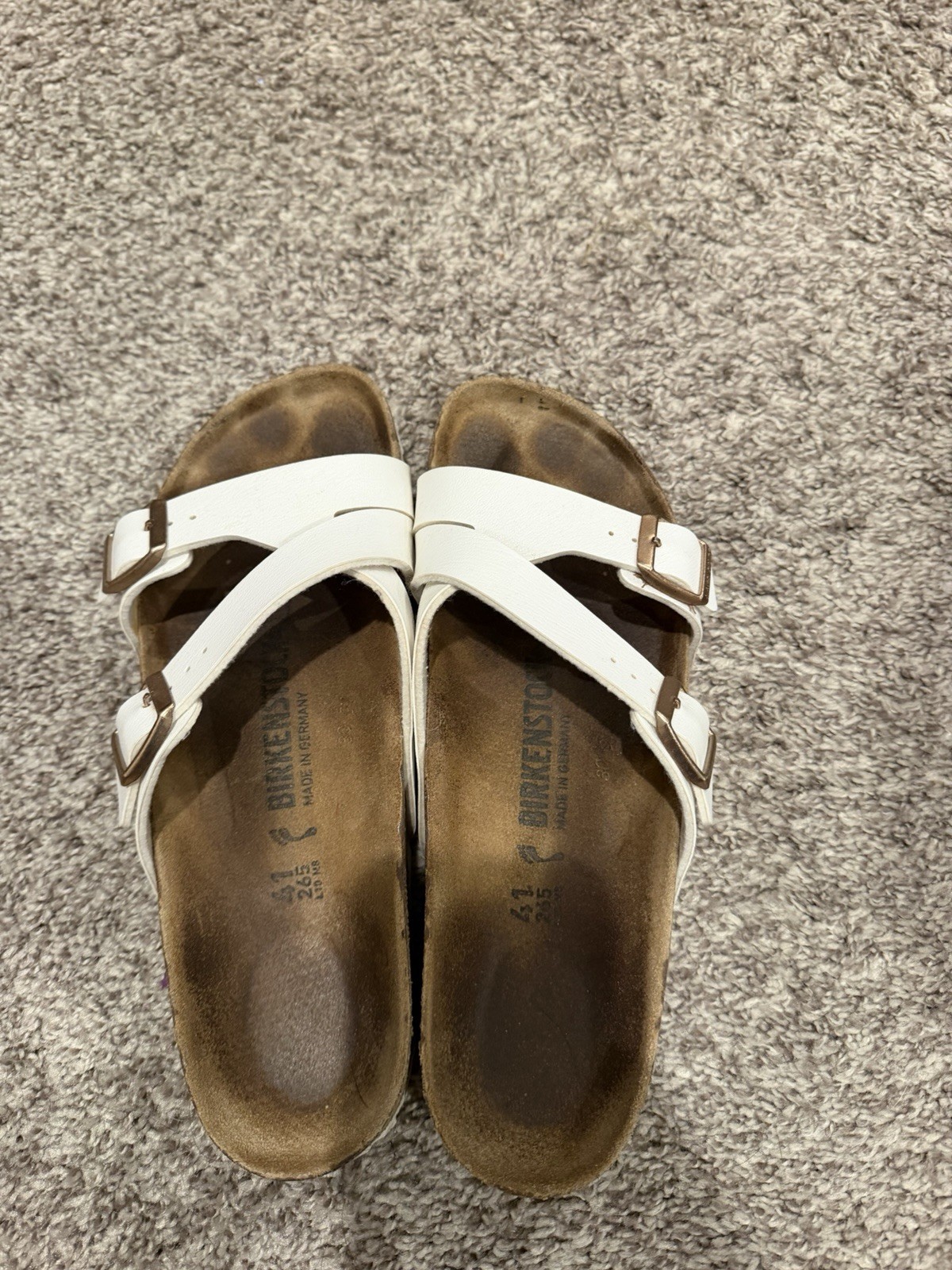 Birkenstock Yao Birko-Flor Women’s Sandals, Size US 10/10.5, EU 41, White