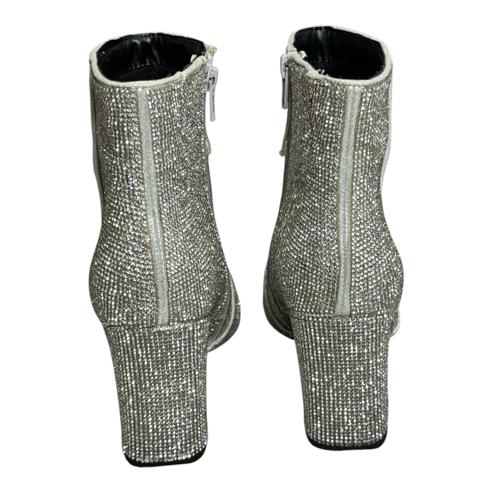 A New Day Rhinestone Sparkle Ankle Boots Block Heel Size 6 Worn Once!