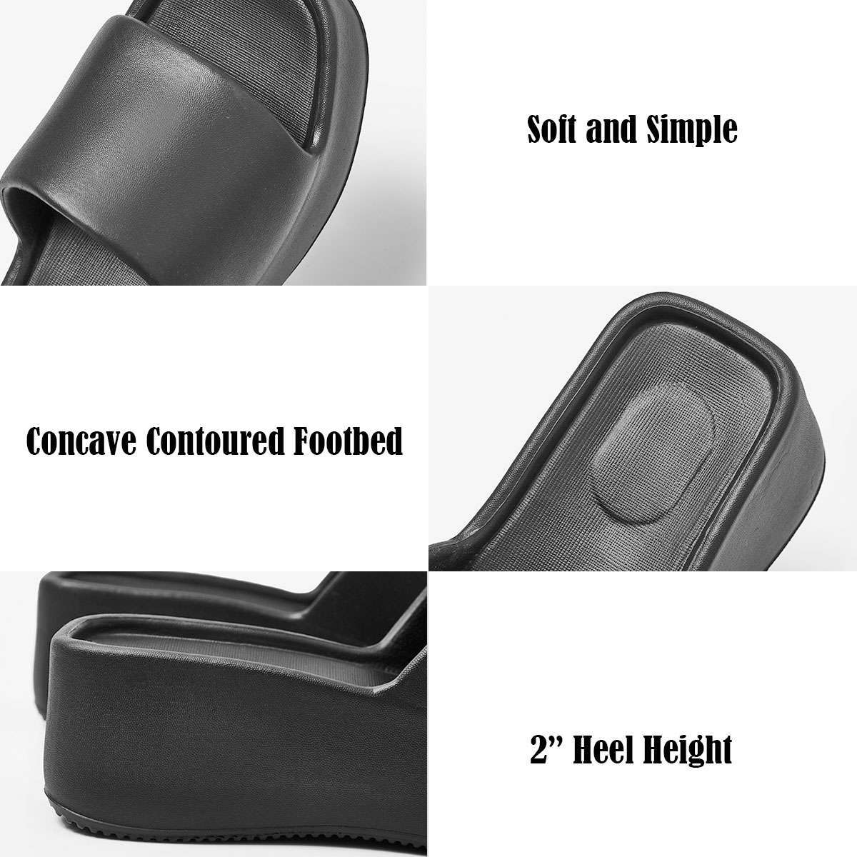 Womens Slippers Shower Non-Slip Bathroom Sandals Outdoor Soft Platform Shoes
