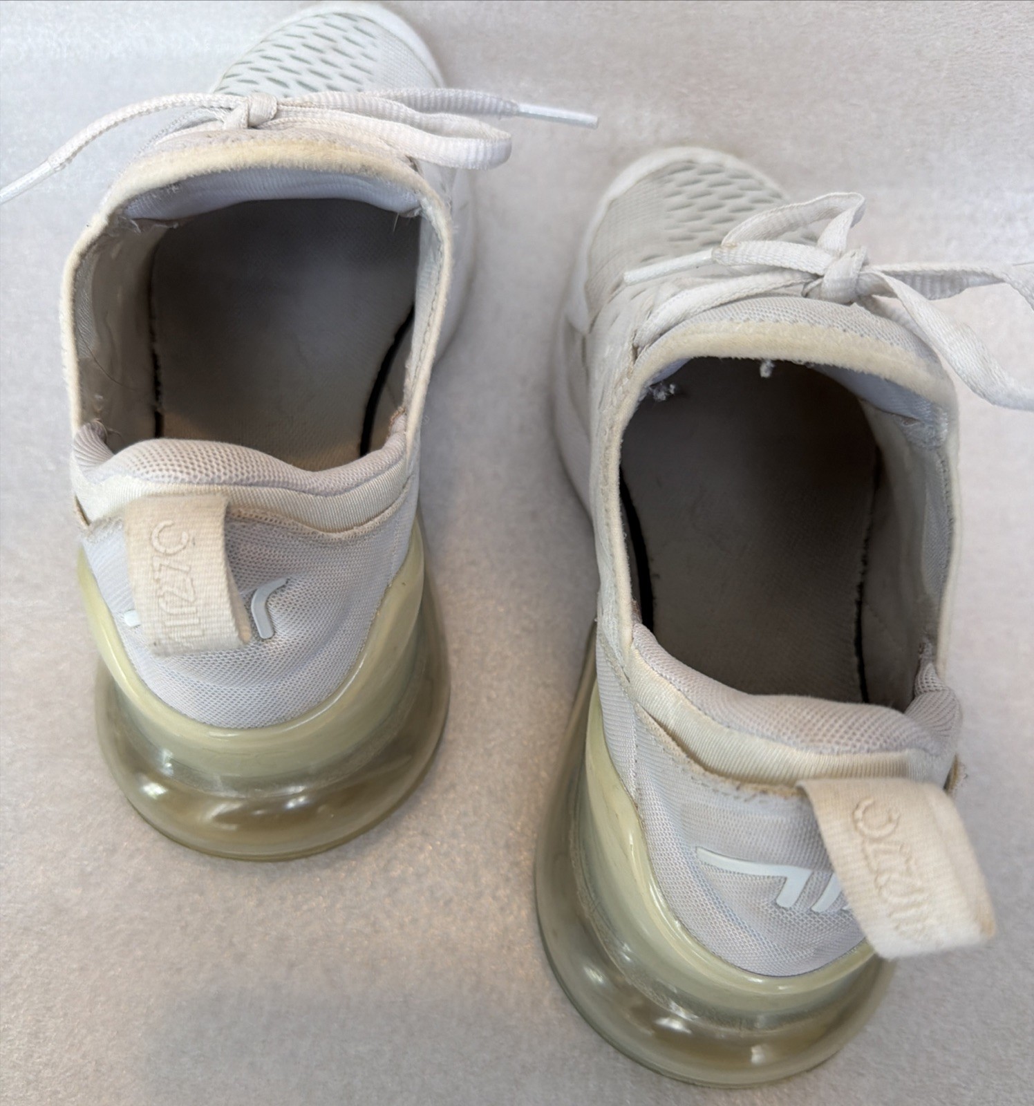 Nike Air Max 270 Women’s Sneakers White Running Shoes Size 7.5 *See Description