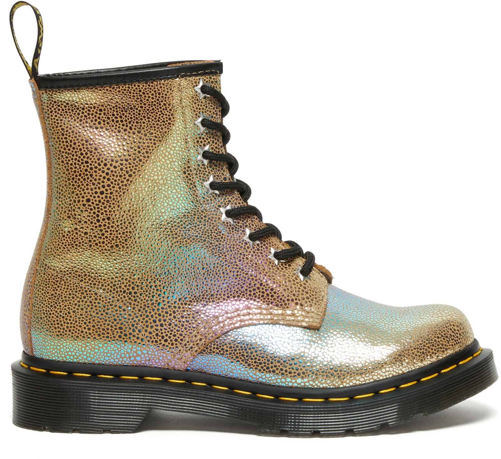 Dr. Martens 1460 Sand Rainbow Ray Leather Combat Boots Women’s 6 NWT