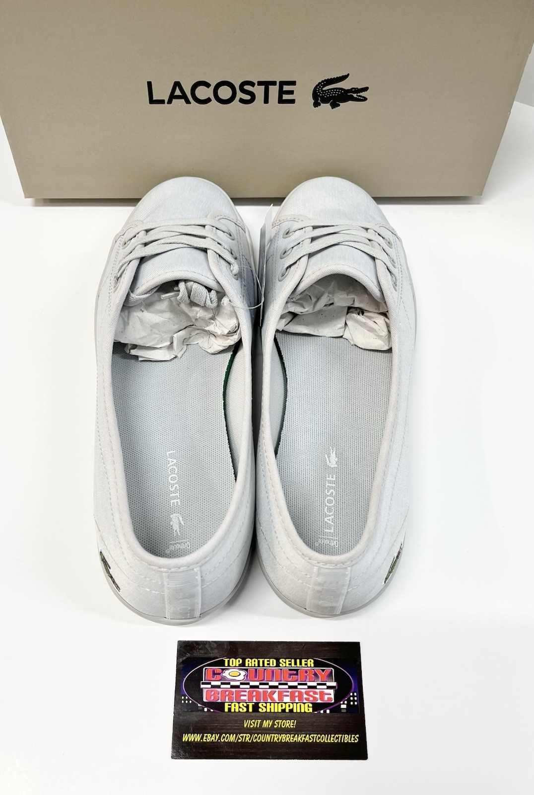 Lacoste Ziane Chunky 319 Canvas Trainers Sneakers Shoes Women’s 9 – Brand New!