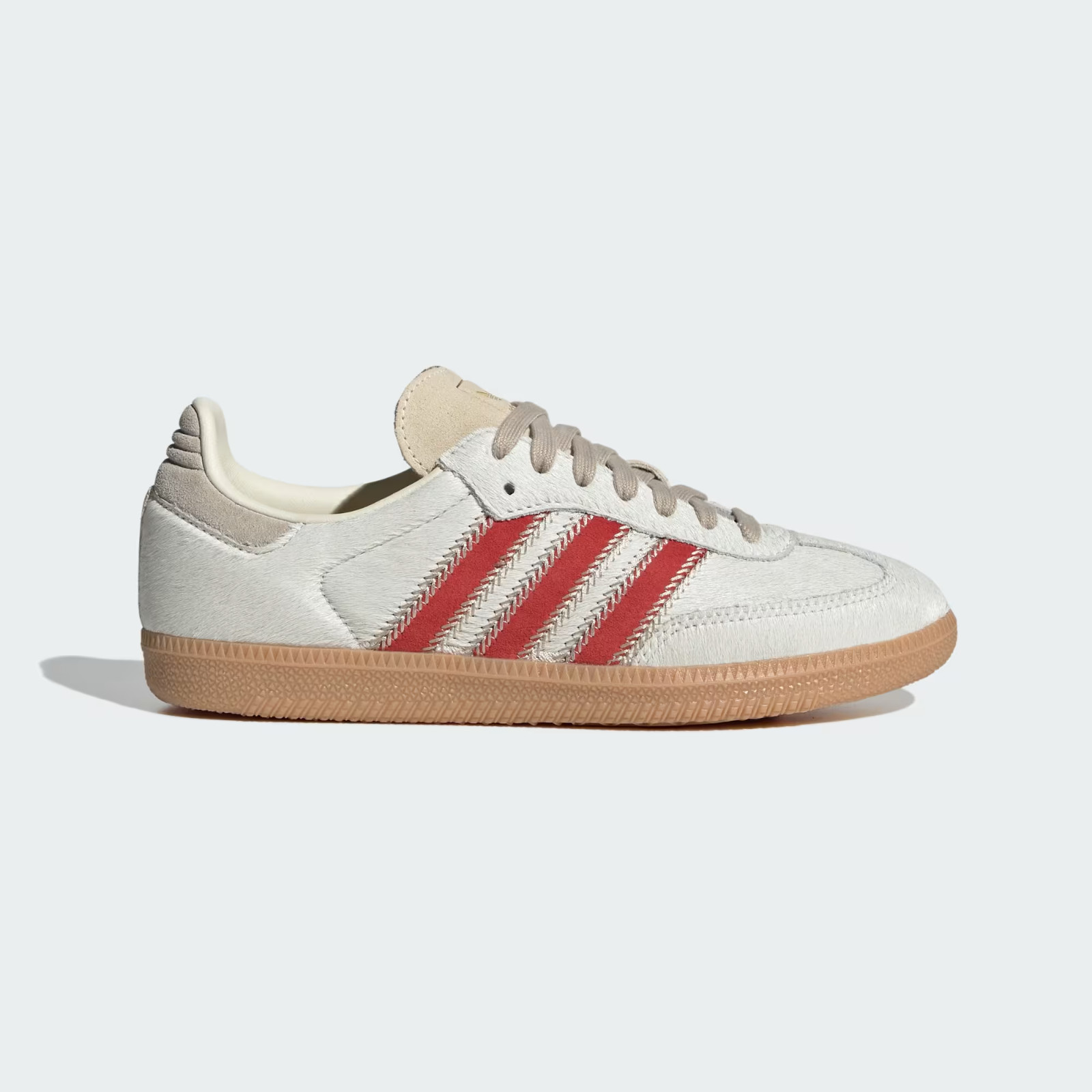 adidas Samba OG Womens Size 10 Wonder Beige Cream White Better Scarlet JS3935
