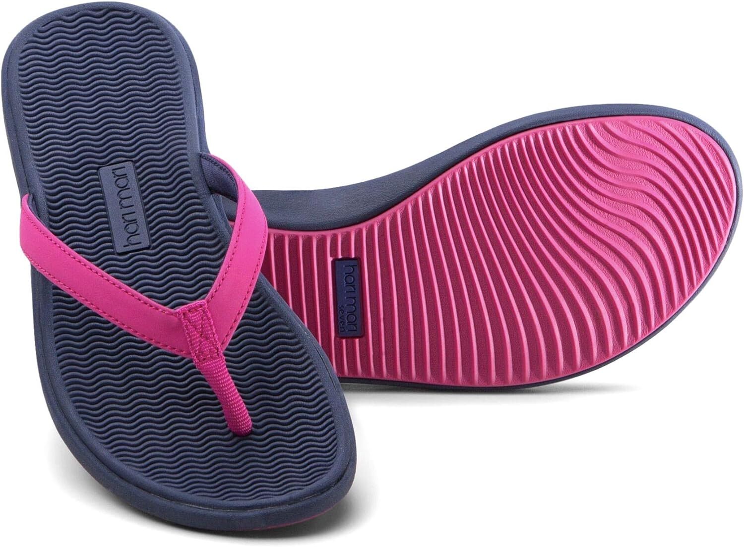 HARI MARI WOMEN’S BEACHSIDE SANDALS FLIP-FLOPS sz 9, 11, BLACK, BERRY NAVY 2008